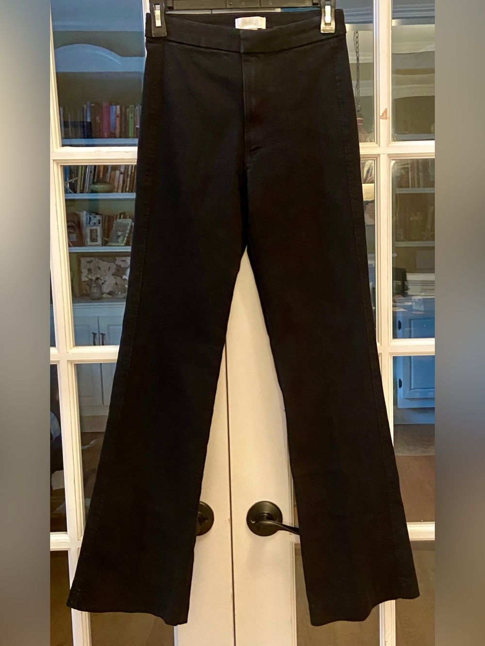 H&M Black High Rise Bootcut Jean Trouser Size 2